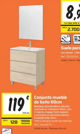 Obramat Conjunto mueble de baño 60cm oferta