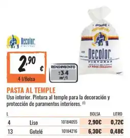Obramat Decolor pasta al temple oferta