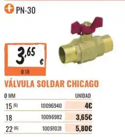 Obramat Chicago válvula soldar oferta