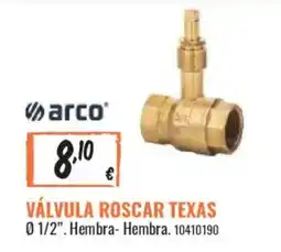 Obramat arco válvula roscar texas oferta