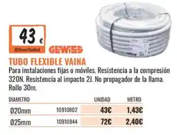 Obramat Gewiss tubo flexible vaina oferta