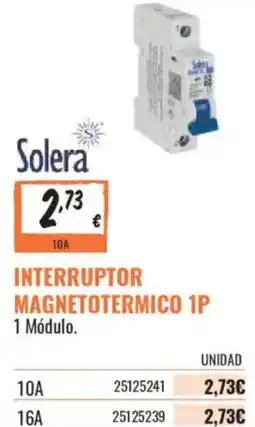 Obramat Solera interruptor magnetotermico 1p oferta