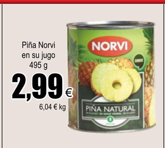 FROIZ Piña Norvi en su jugo 495 g oferta