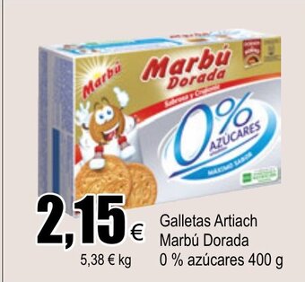 FROIZ Galletas Artiach Marbú Dorada 0 % azúcares 400g oferta