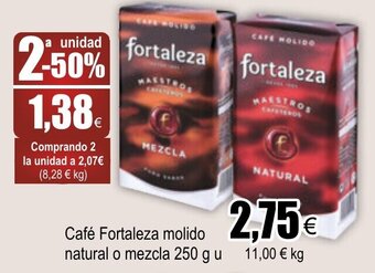 FROIZ Café Fortaleza molido natural o mezcla 250 g u oferta