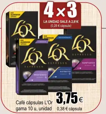 FROIZ Café cápsulas L'Or gama 10 u, unidad oferta