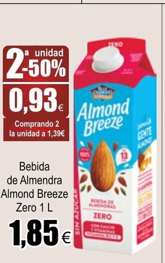 FROIZ Bebida de Almendra Almond Breeze Zero 1 L oferta