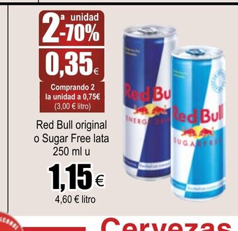 FROIZ Red Bull original o Sugar Free lata 250 ml u oferta