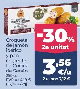 La Sirena La Cocina de Senén croqueta de jamón ibérico y pan crujiente oferta