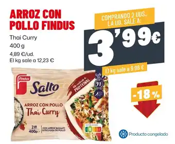 AhorraMas Findus Salto arroz con pollo thai curry oferta