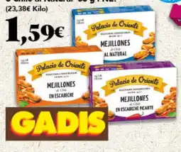 Gadis Palacio de Oriente mejillones de chile al natural oferta