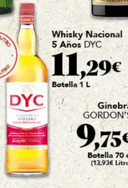 Gadis Dyc whisky nacional 5 años oferta
