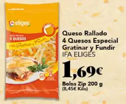 Gadis ifa eliges queso rallado 4 quesos especial gratinar y fundir oferta