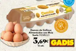Gadis Demillo huevos de gallinas alimentadas con maiz suelo demillo oferta