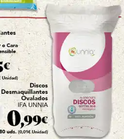 Gadis Ifa unnia discos desmaquillantes ovalados oferta