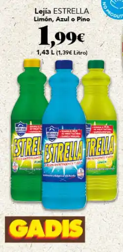 Gadis Estrella lejía limon azul o pino oferta