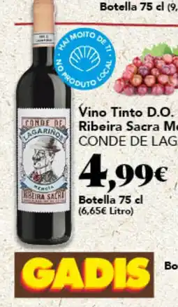 Gadis Conde de lagarinos vino tinto d.o. ribeira sacra oferta