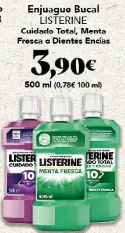 Gadis Listerine enjuague bucal cuidado total menta fresca oferta