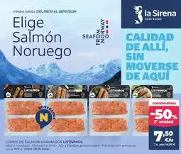 La Sirena La sirena lomos de salmón marinados listísimos oferta