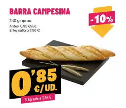 AhorraMas Barra Campesina oferta