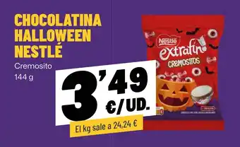 AhorraMas Nestlé chocolatina halloween cremosito oferta