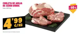 AhorraMas Chuleta de aguja de cerdo duroc oferta