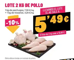 AhorraMas Lote 2 kg de pollo oferta