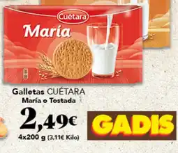 Gadis Cuétara María o Tostada oferta