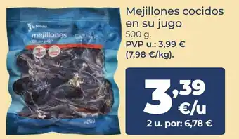 La sirena mejillones en su jugo