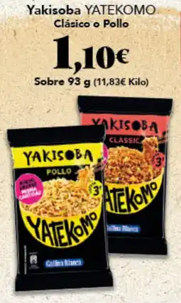 Gadis Yatekomo yakisoba clásico o pollo oferta