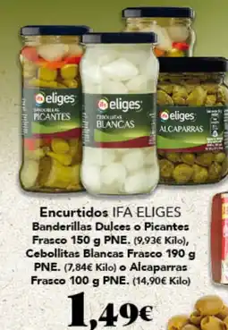 Gadis Ifa eliges encurtidos banderilla dulces o picantes frasco cebollitas blancas frasco o alcaparras frasco oferta