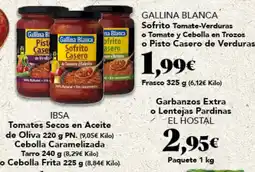 Gadis Gallina Blanca Sofrito Tomate-Verduras o Tomate y Cebolla en Trozos o Pisto Casero de Verduras oferta