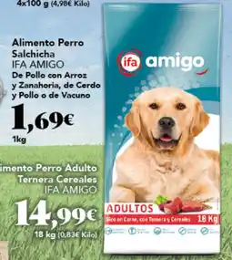 Gadis ifa amigo alimento perro adulto ternera cereales oferta