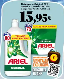 Gadis Ariel original detergente liquido o caps pods oferta
