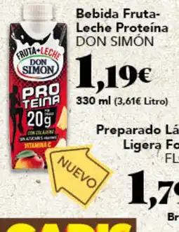Gadis Don Simón bebida fruta-leche proteína oferta
