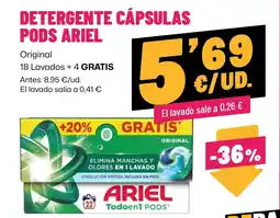 AhorraMas Ariel detergent pods oferta
