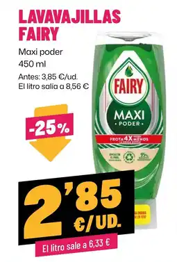 AhorraMas Fairy lavavajillas maxi poder oferta