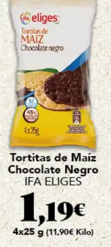 Gadis Ifa eliges tortitas de maiz chocolate negro oferta