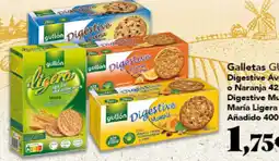 Gadis Gullón Galletas Digestive Avena o Naranja Digestive Muesli María Ligera oferta