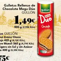 Gadis Gullón galletas rellenas de chocolate mega dúo oferta