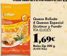 Gadis Ifa eliges - queso rallado 4 quesos especial gratinar y fundir oferta