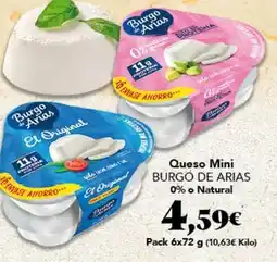 Gadis Burgo de arias - queso mini 0% o natural oferta