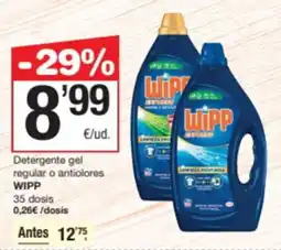 SPAR Fragadis Wipp detergente gel oferta