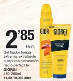 SPAR Fragadis Giorgi gel fijador fuerza extrema, extrafuerte o espuma hidratación rizo o perfect fix oferta