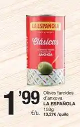 SPAR Fragadis La española - olives farcides d'anxova oferta