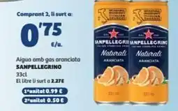 SPAR Fragadis San pellegrino - aigua amb gas aranciata oferta
