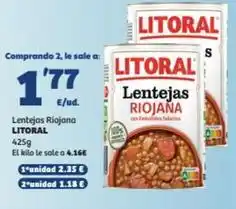 SPAR Fragadis Litoral - lentejas riojana oferta