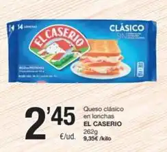SPAR Fragadis El caserío - queso clasico en lonchas oferta