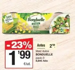 SPAR Fragadis Bonduelle - maiz dulce oferta