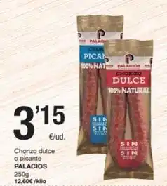 SPAR Fragadis Palacios - chorizo dulce o picante oferta